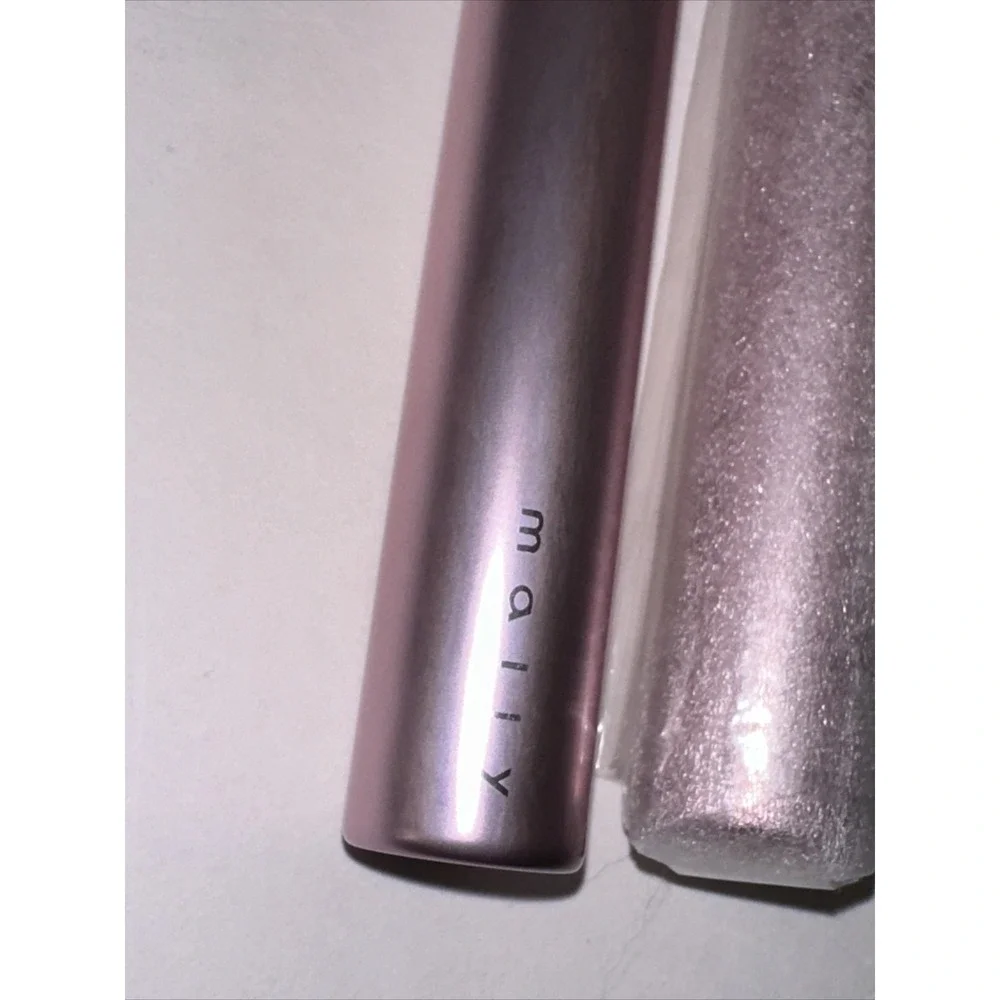 Mally Beauty Makeup Brush Set 2 Piece Metallic Pink Mauve Powder Blush Brushes